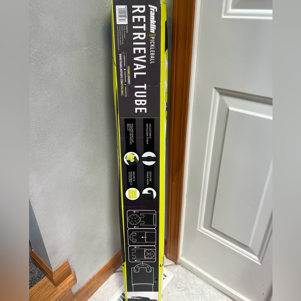 Franklin Sports Pickleball Retrieval Tube - Black and Yellow